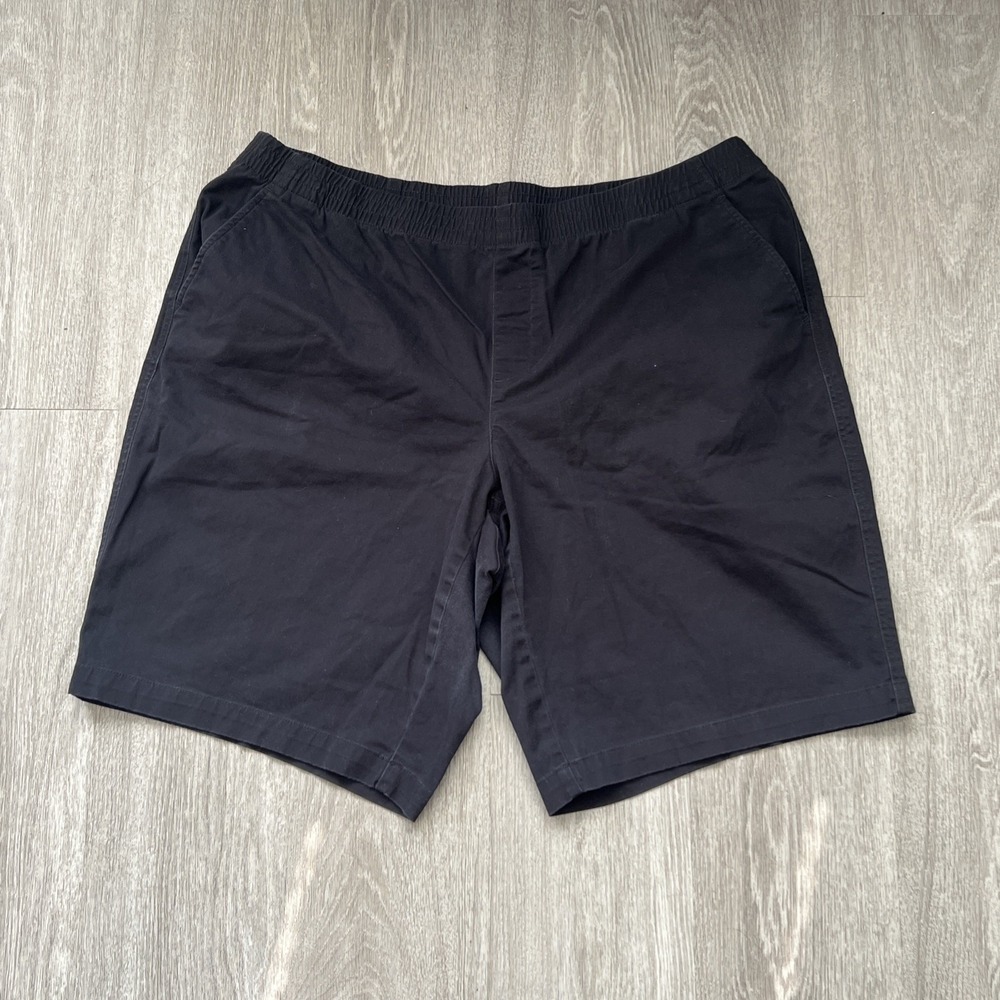 Lands' End Women's Shorts Classic Stretch Chinos Black  Mid Rise Preppy 22W